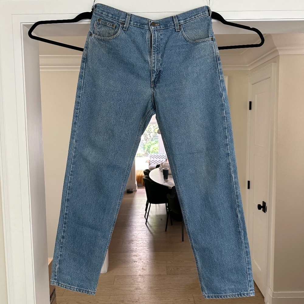 Men's CARHARTT B17-STW Relaxed Fit Stonewashed Denim Dungaree - 38 W x 34 L